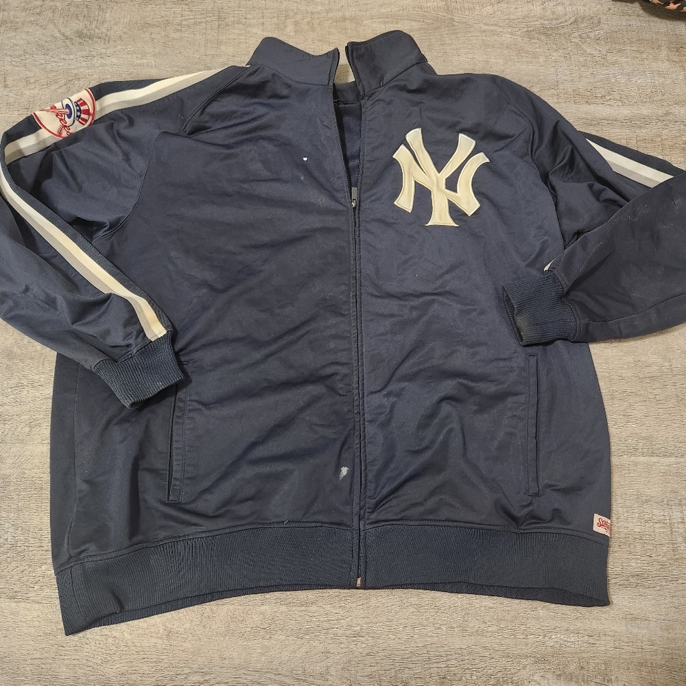 Stitches MLB New York Yankees Navy Full Zip Jacket Vintage Size 2XL